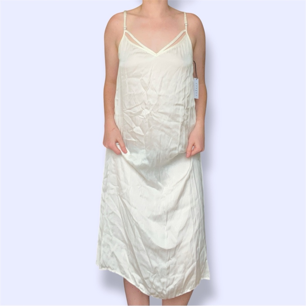 Velvet by Graham & Spencer Cream Chemise Slip dress NWT
